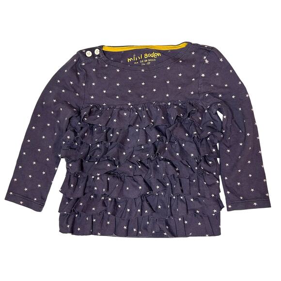 Mini Boden Girls Ruffled Star Top 2Y - Picture 1 of 4